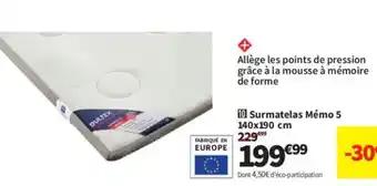 Surmatelas Mémo 5