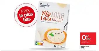 SIMPL Riz long étuvé
