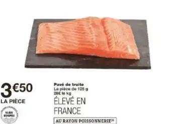 Pavé de truite 125 g