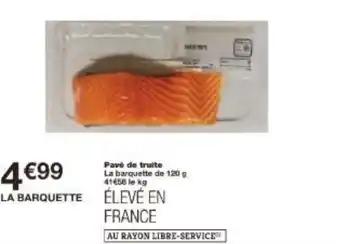 Pavé de truite 120 g 
