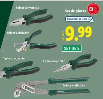 PARKSIDE Set de pinces