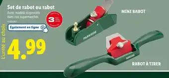 Set de rabot ou rabot