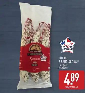Lot de 3 saucissons 360 g 