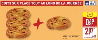 4 pains aux raisins 90 g