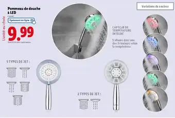 Pommeau de douche à LED
