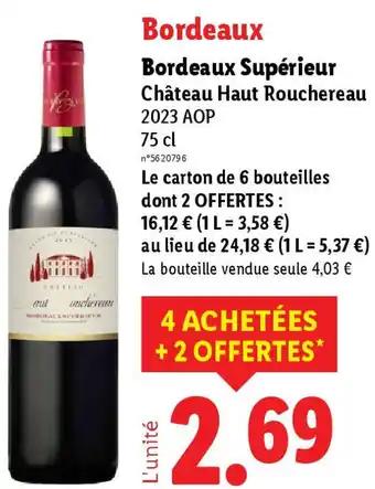 Bordeaux Supérieur 75 cl 