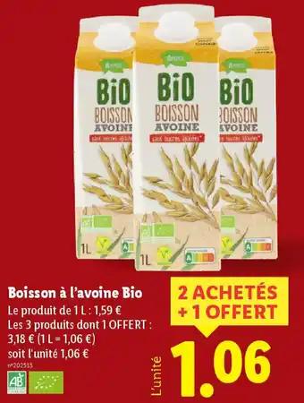 Boisson à l'avoine Bio 1 l