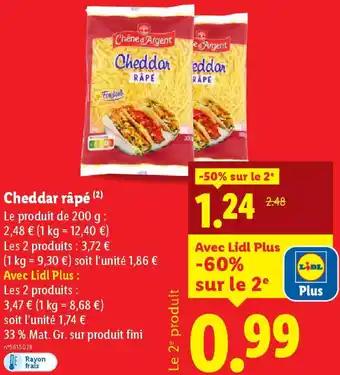 Cheddar râpé 200 g 