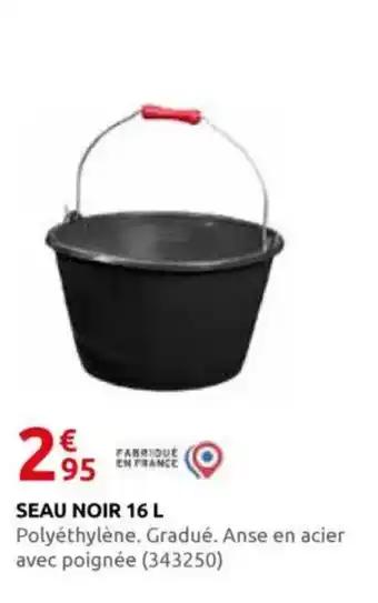 Seau noir 16 L