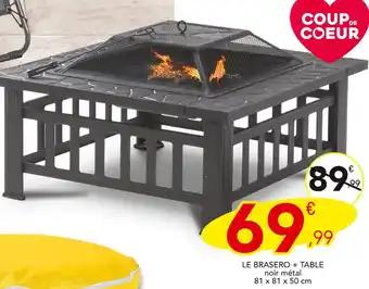 Le brasero + table