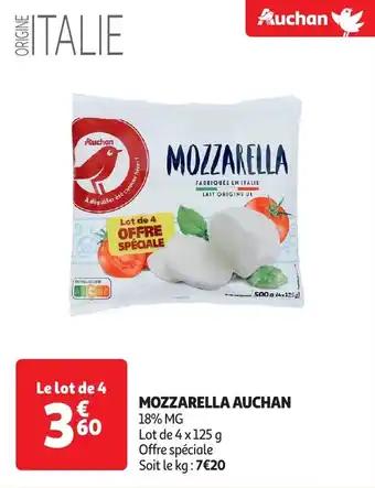Mozzarella auchan 125 g