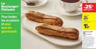 2 éclairs au café