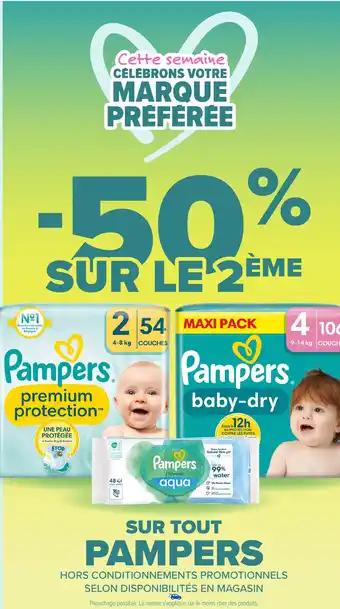 PAMPERS Sur tout