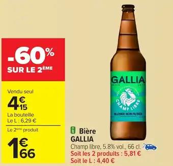 GALLIA Bière 66 cl