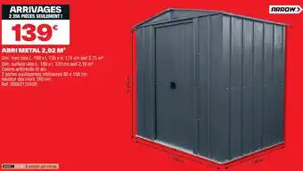 Abri metal 2,92 m²