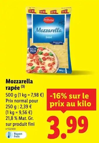 MILBONA Mozzarella rapée