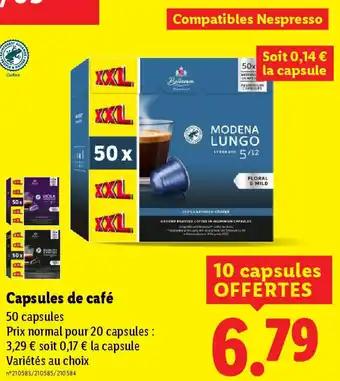 Capsules de café