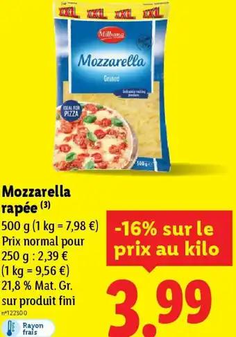 Mozzarella rapée 500 g 