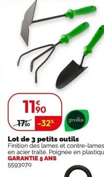 Lot de 3 petits outils