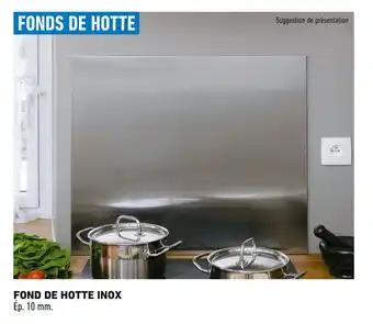 Fond de hotte inox