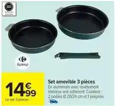 Set amovible 3 pièces