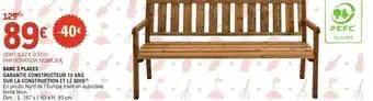 Banc 3 places