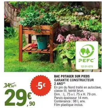Bac potager sur pieds