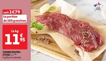 Viande bovine: steak