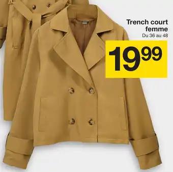 Trench court femme
