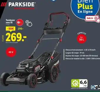 PARKSIDE Tondeuse sans fil