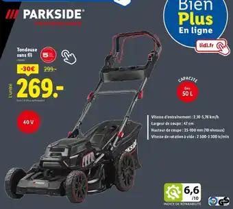 PARKSIDE® Tondeuse sans fil