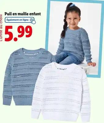 Pull en maille enfant