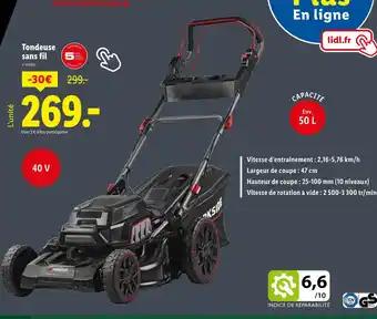 Parkside Tondeuse sans fil