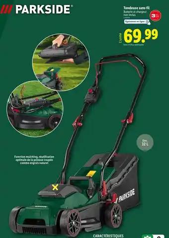 PARKSIDE Tondeuse sans fil