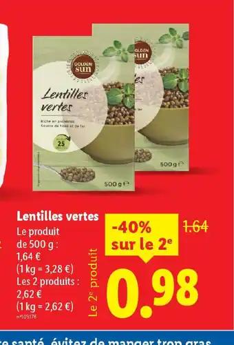 Lentilles vertes 500 g 
