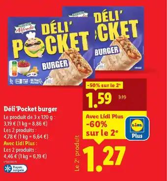 Déli'Pocket burger
