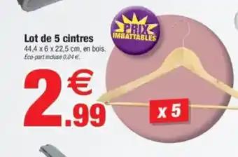 Lot de 5 cintres