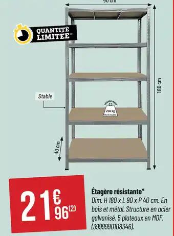 Étagère résistante