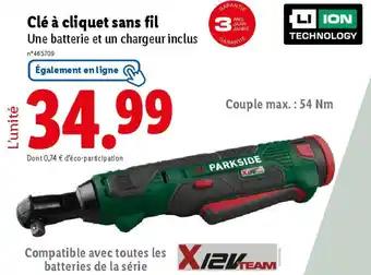 Clé à cliquet sans fil