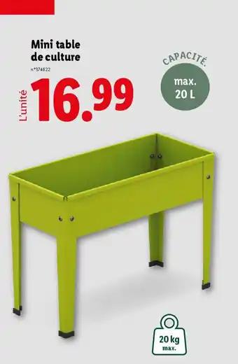 Mini table de culture
