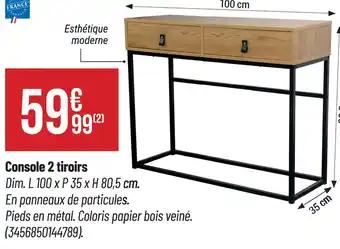 Console 2 tiroirs