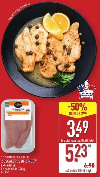 2 escalopes de dinde 240 g