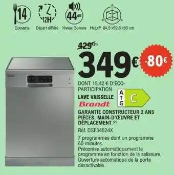 Lave vaisselle Brandt