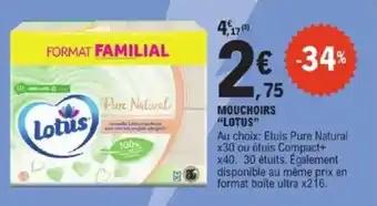 Mouchoirs lotus