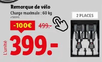 Remorque de vélo 60 kg