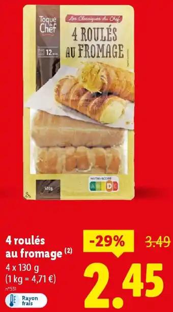 4 roulés au fromage 130 g