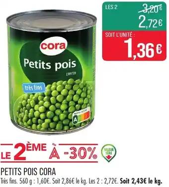 Petits pois cora 560 g