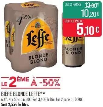 Bière blonde leffe 50 cl 