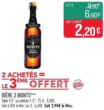 Bière 3 monts 75 cl 
