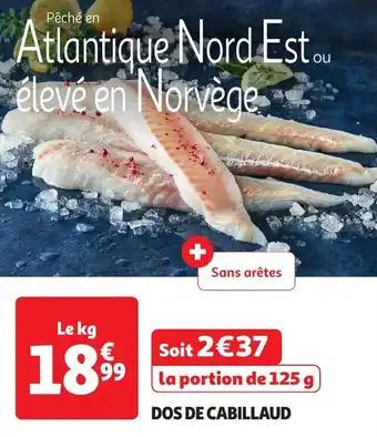 Dos de cabillaud 125 g